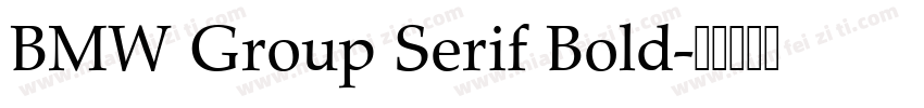 BMW Group Serif Bold字体转换